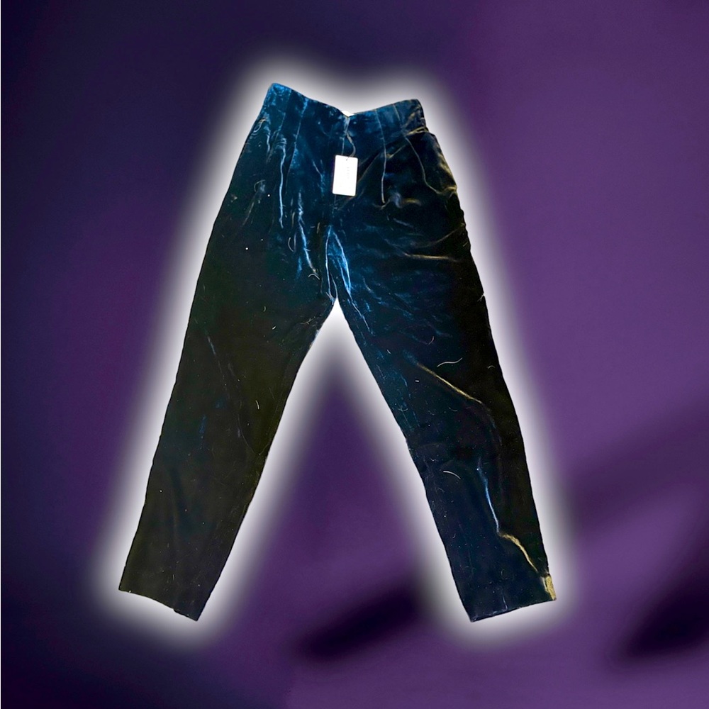 REISS UNISEX black velvet baggy slacks. 100% authentic